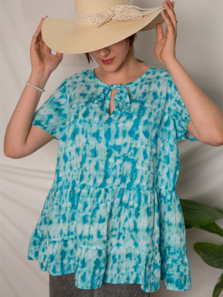 شومیزلینن چین دار