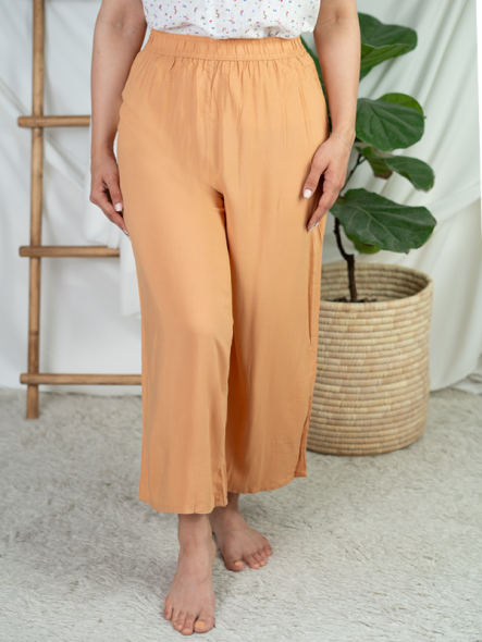 شلوار ویسکوز رنگ شتری