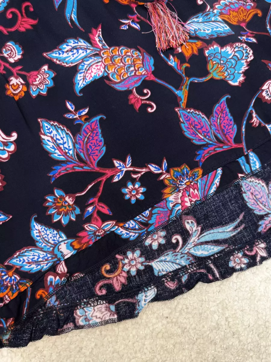 شلوارک نخی گلدار