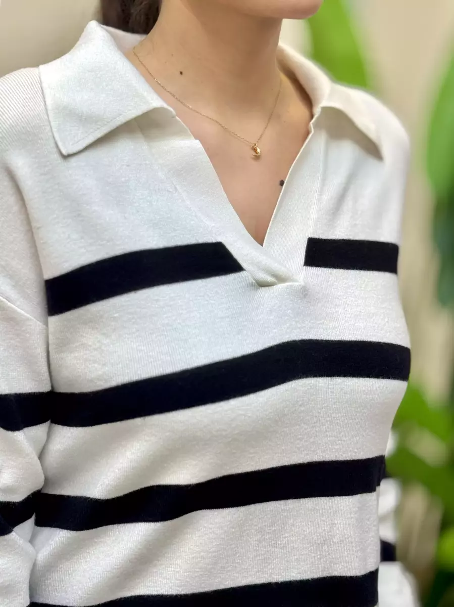 بافت یقه هفت آمیسو(راه راه)