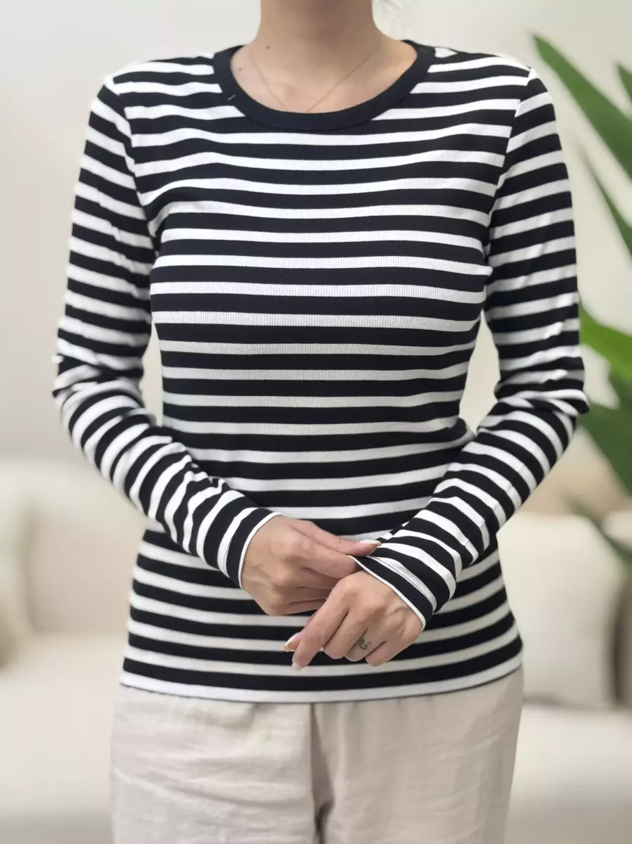 تیشرت کبریتی آستبن بلند(قرمز/سفید/کرم/طوسی/راه راه)