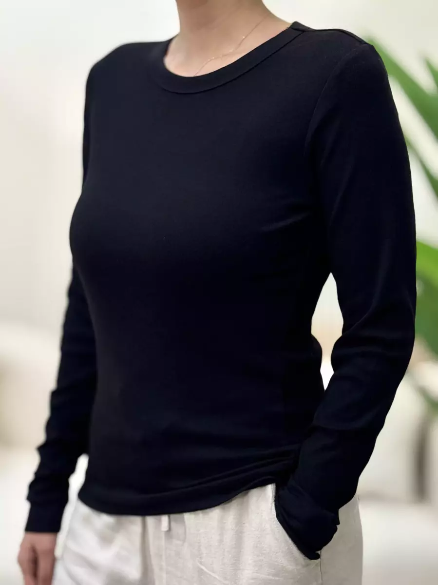 تیشرت آستین بلند کبریتی ساده(9رنگ)