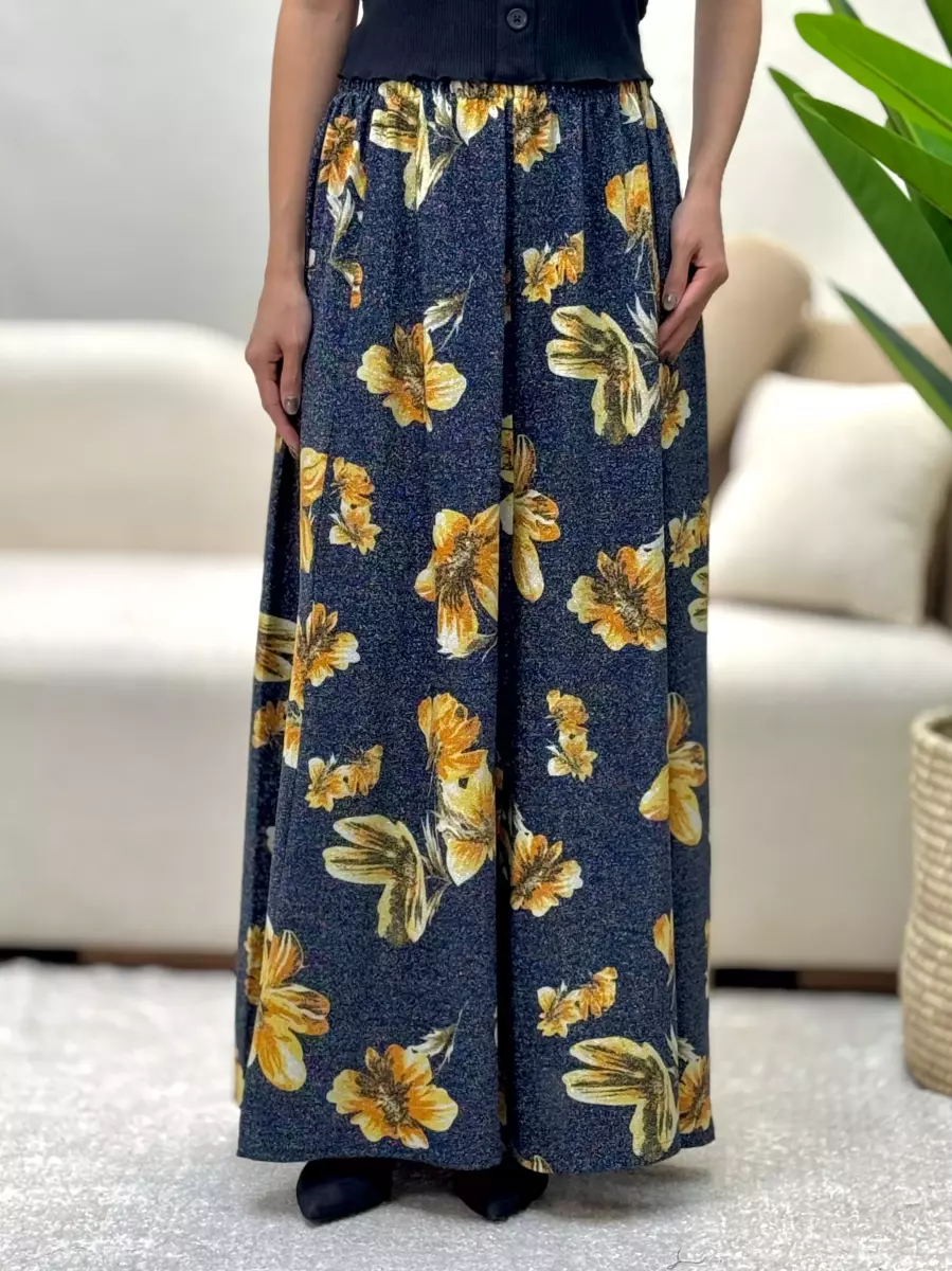 دامن گلدار شاین دار