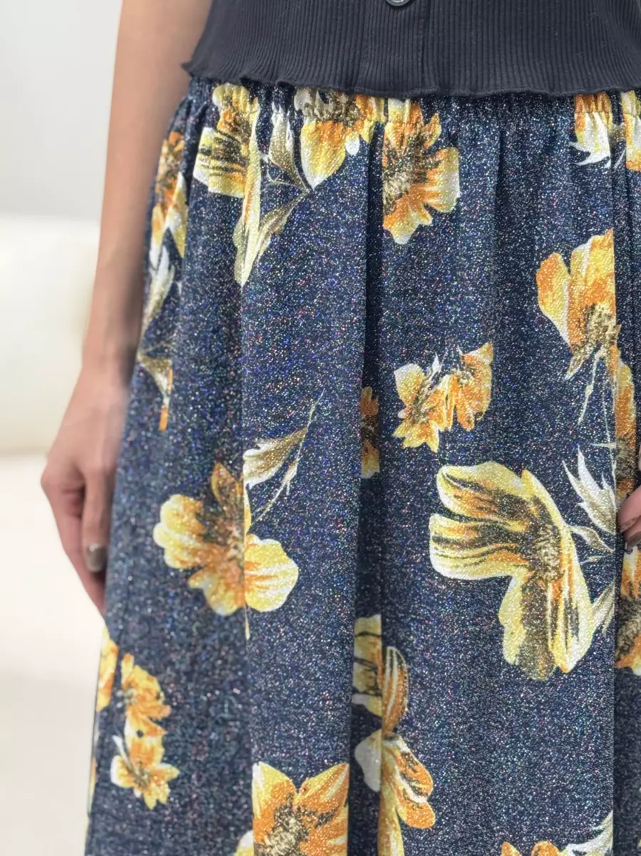 دامن گلدار شاین دار