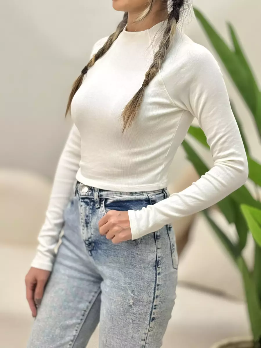 کراپ شیری یقه 3 سانت