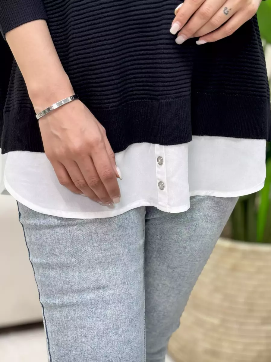 بافت شومیزی مشکی roza