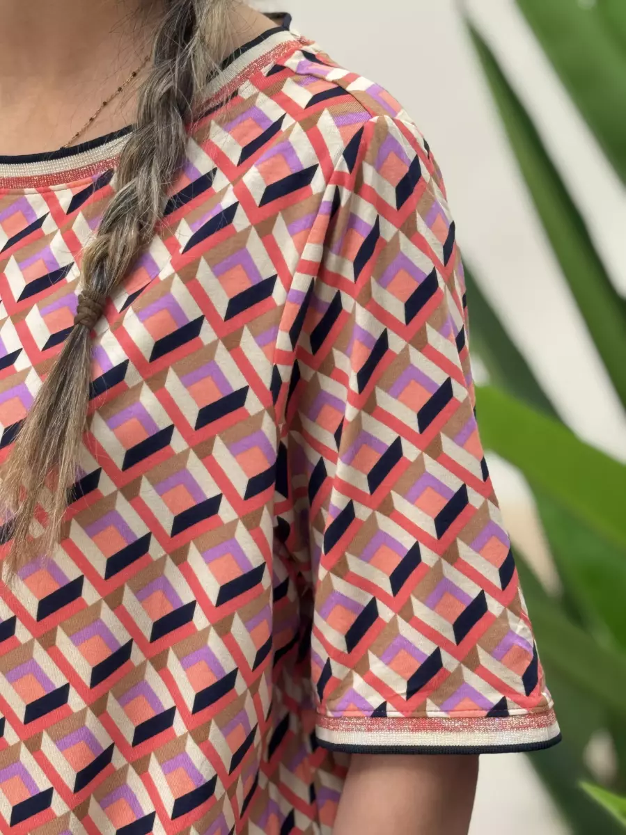 تیشرت ویسکوز طرح رنگی رنگی