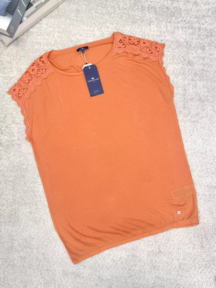 تیشرت سرشانه گیپور تام تیلور (نارنجی)