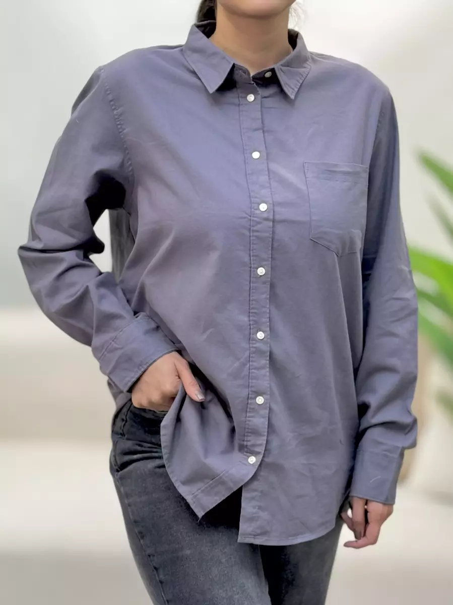 شومیز سبز تیره و فیلی h.m