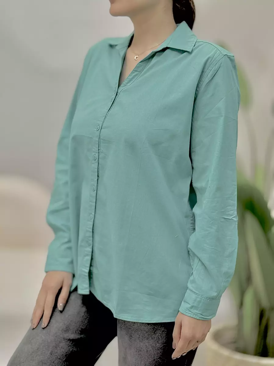 شومیز لینن یقه هفت (رنگبندی)