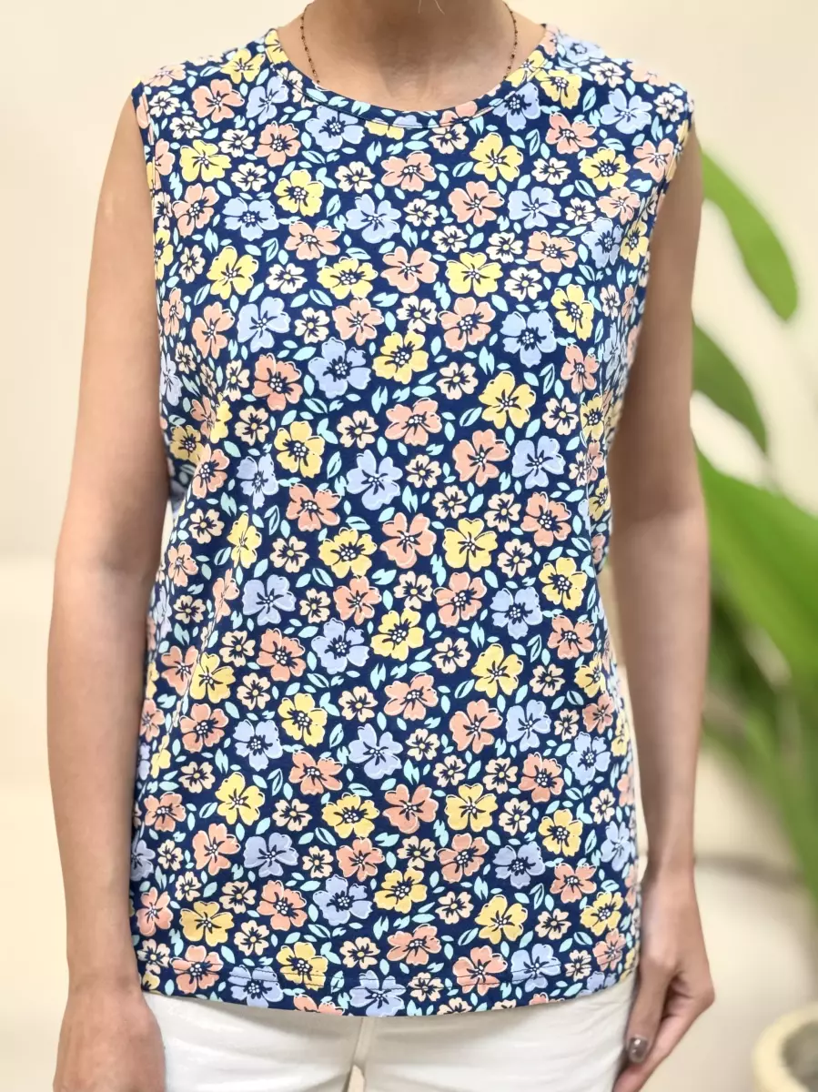 تاپ گلدار رنگی