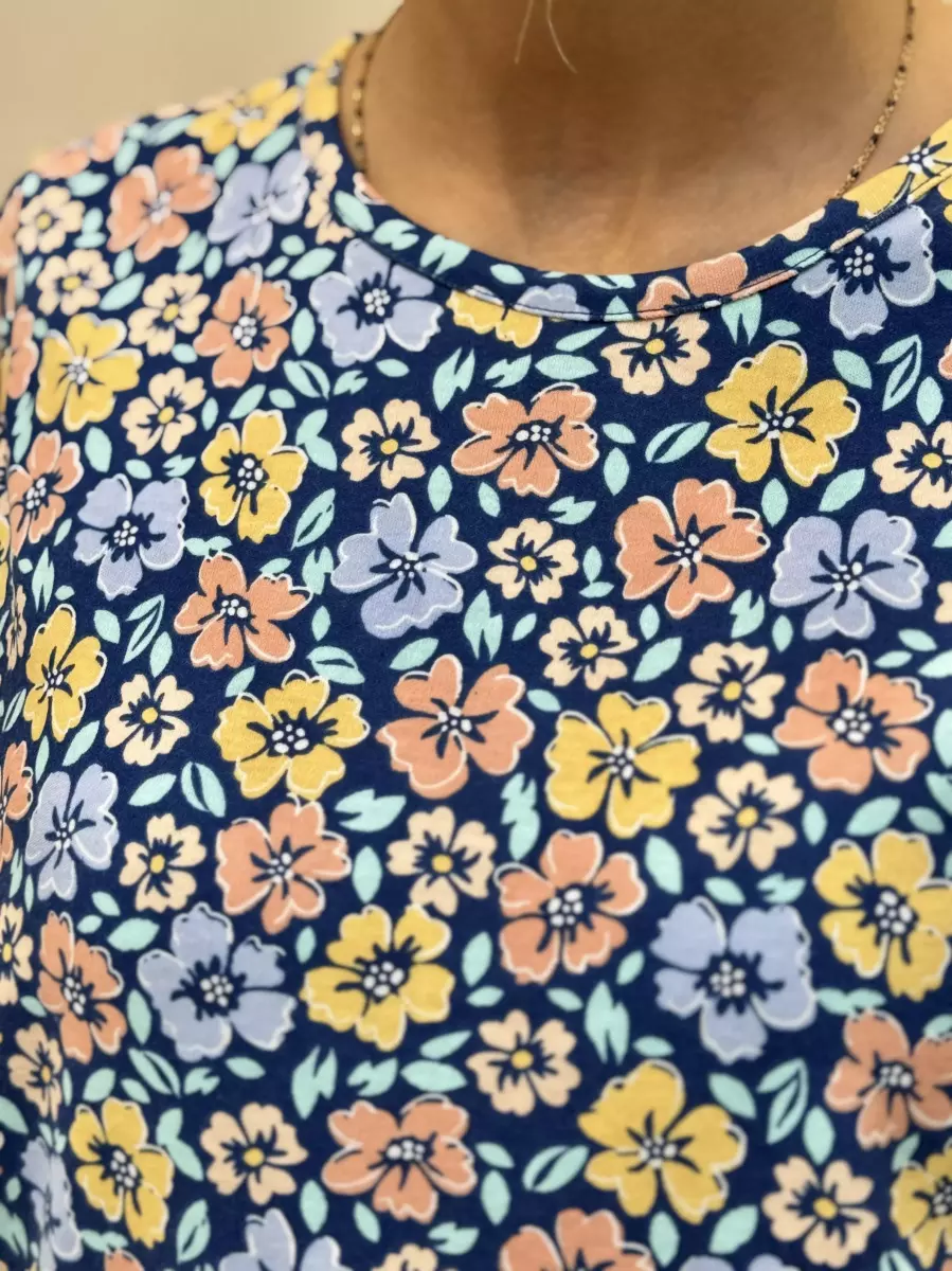 تاپ گلدار رنگی