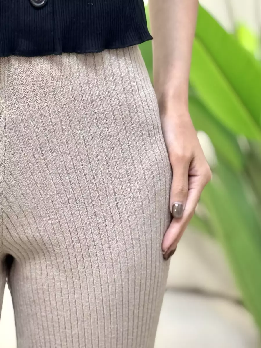 شلوار موهر(کرم-طوسی)