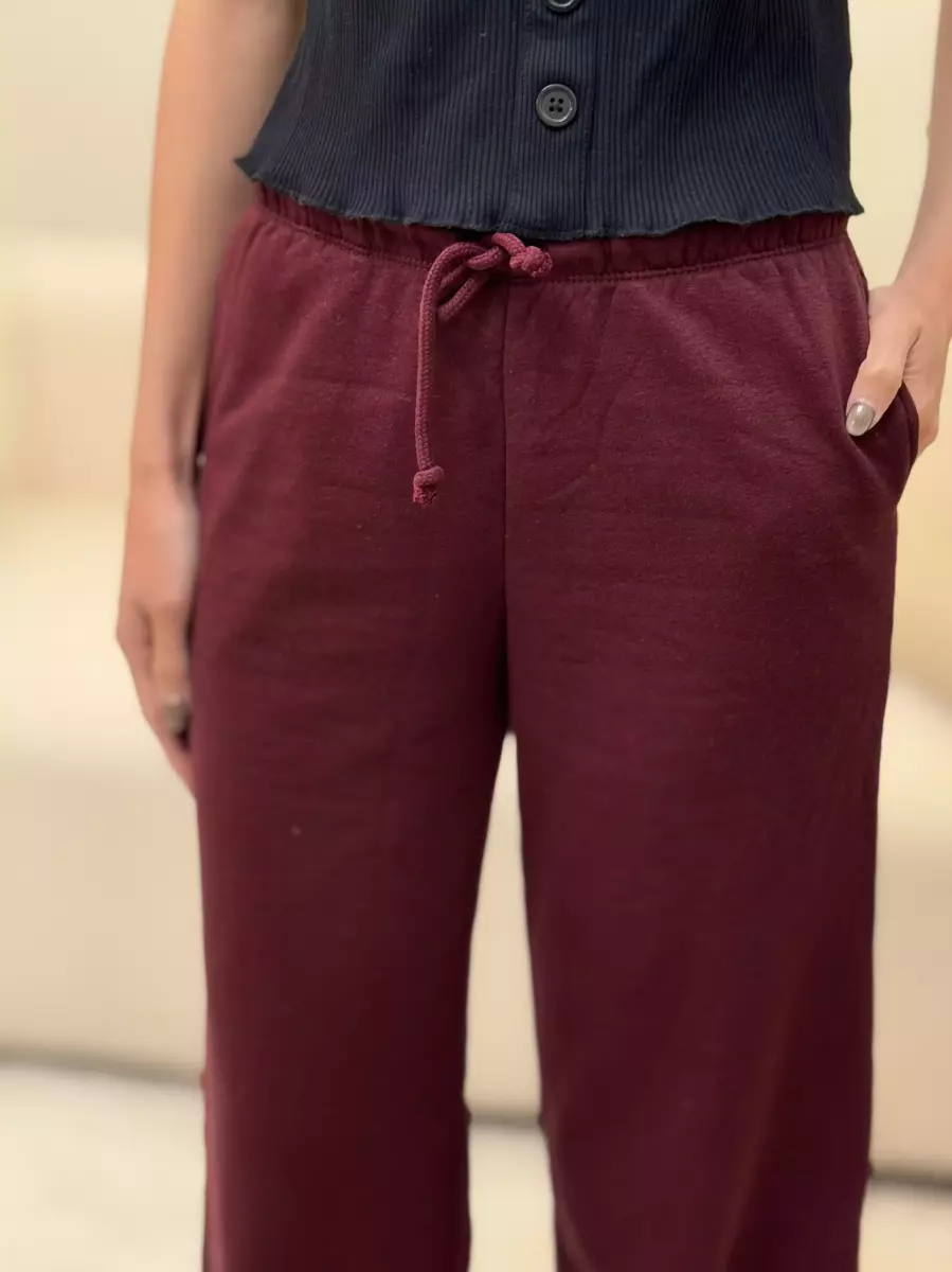 شلوار اسلش(سفید-زرشکی)