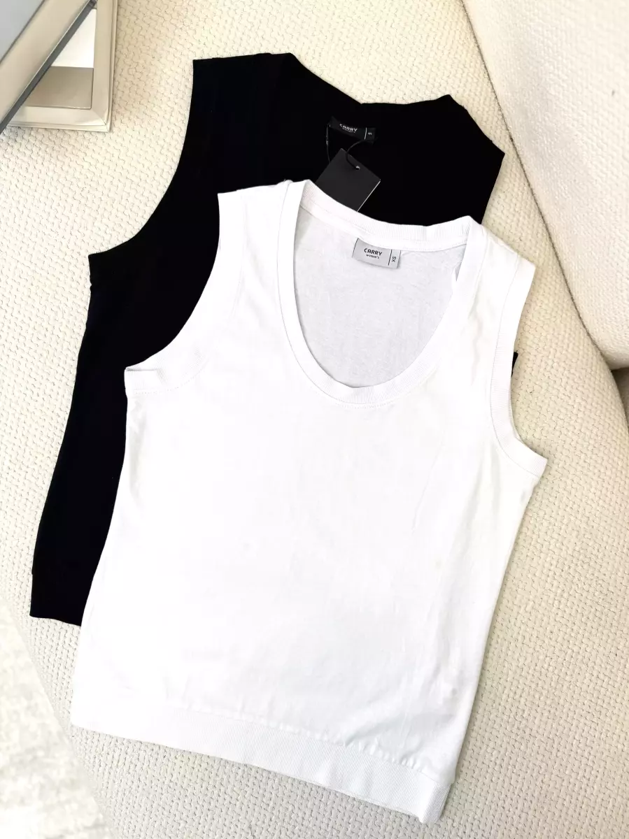 تاپ(مشکی/سفید)garry