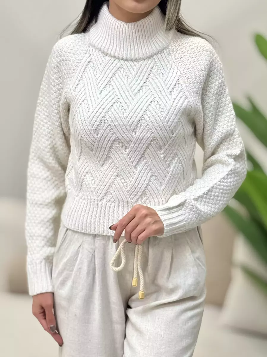 بافت کراپ یقه اسکی