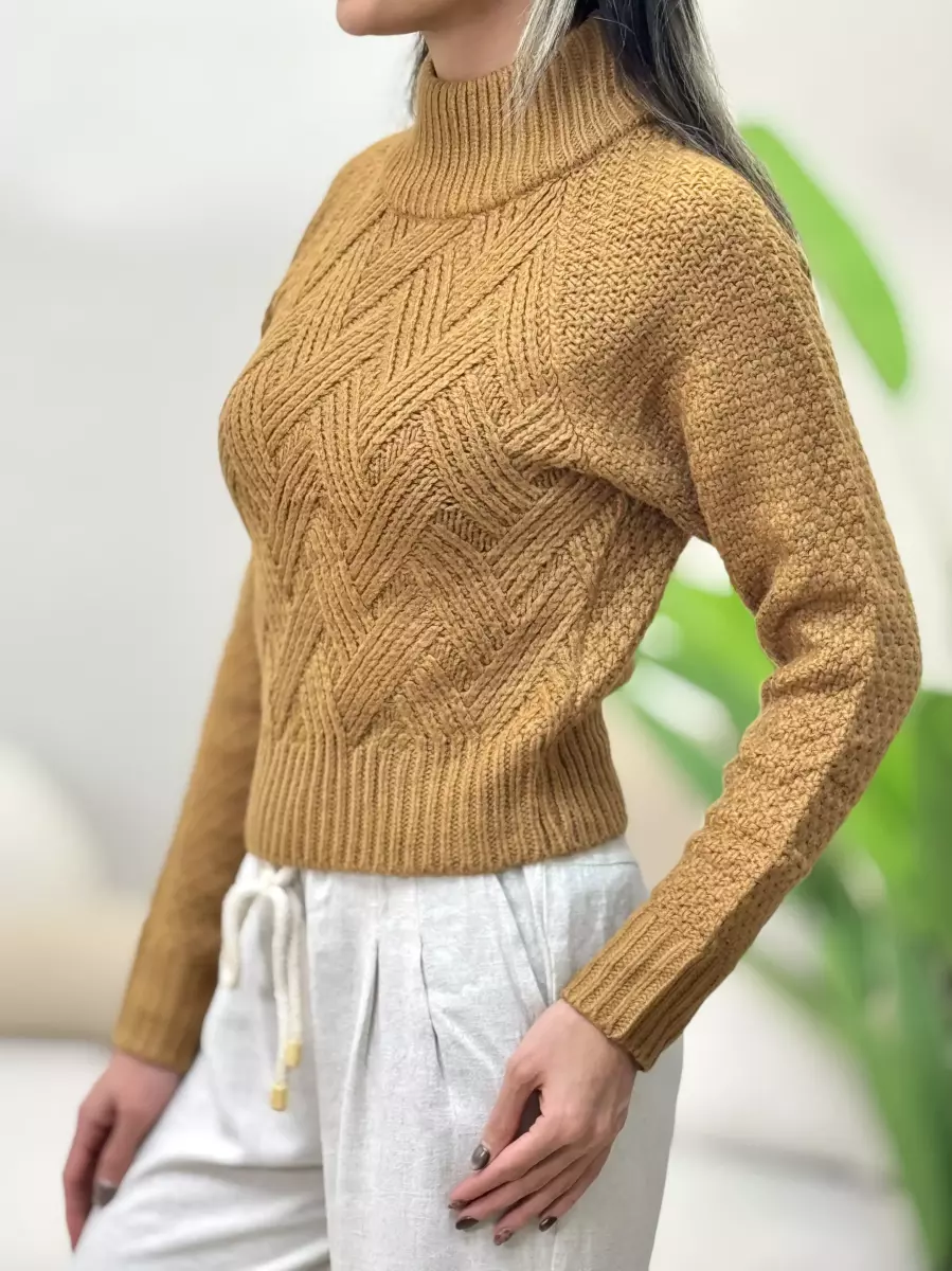 بافت کراپ یقه اسکی