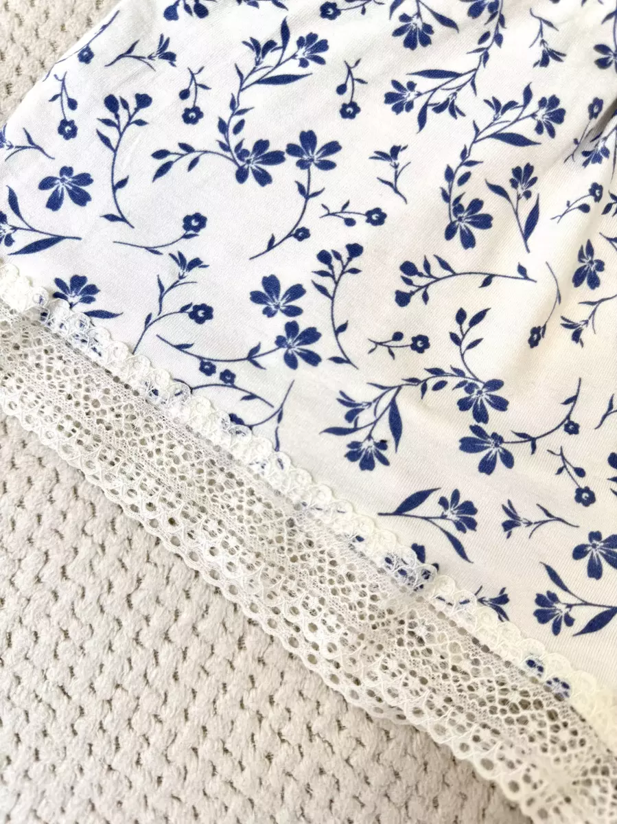 شلوارک راحتی سفید پایین گیپور