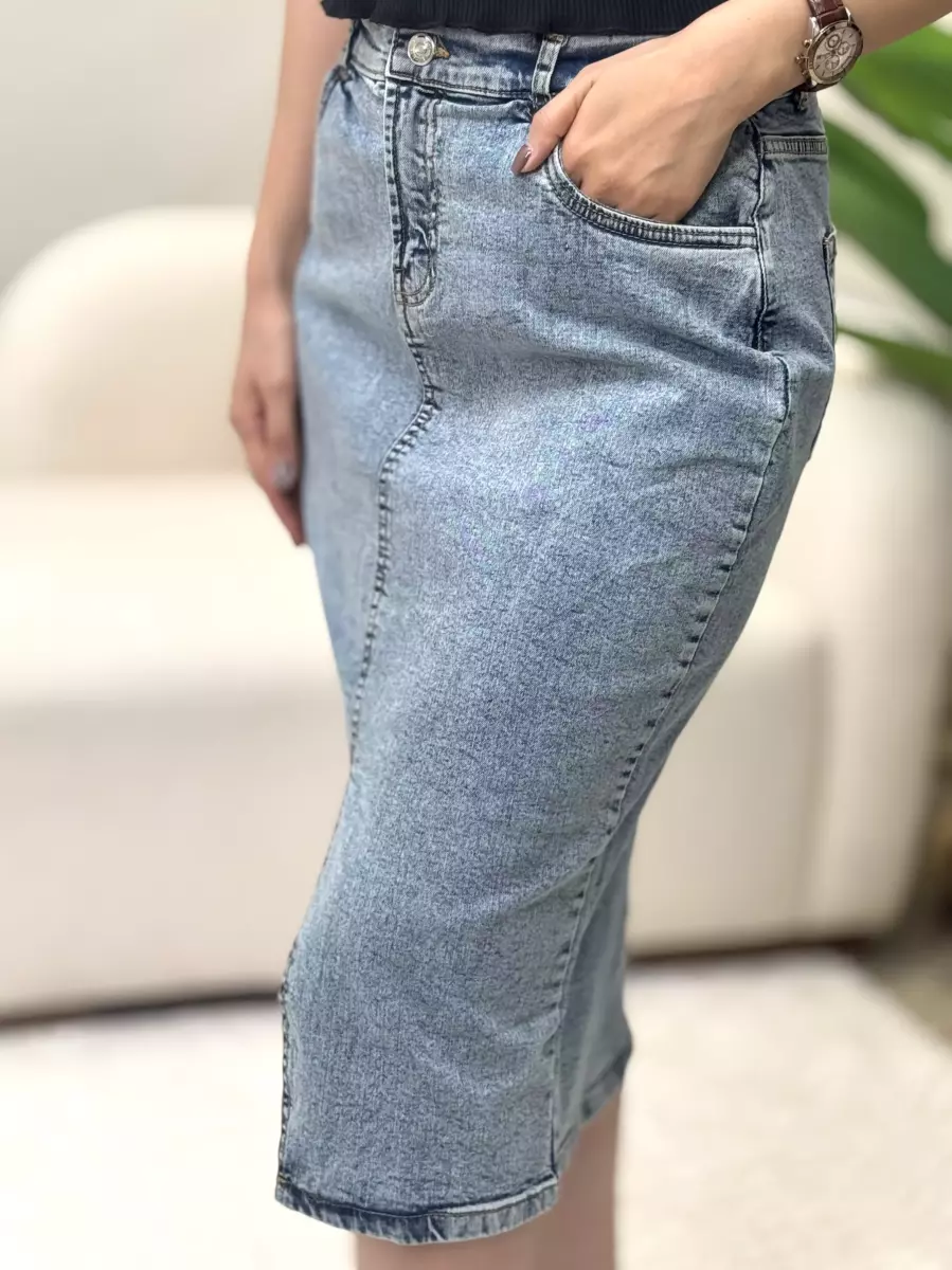 دامن جین چاکدار