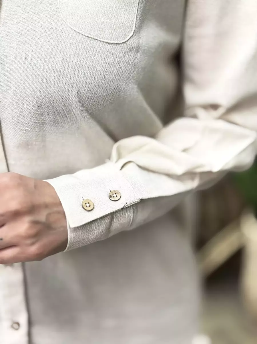 شومیز لینن کرم