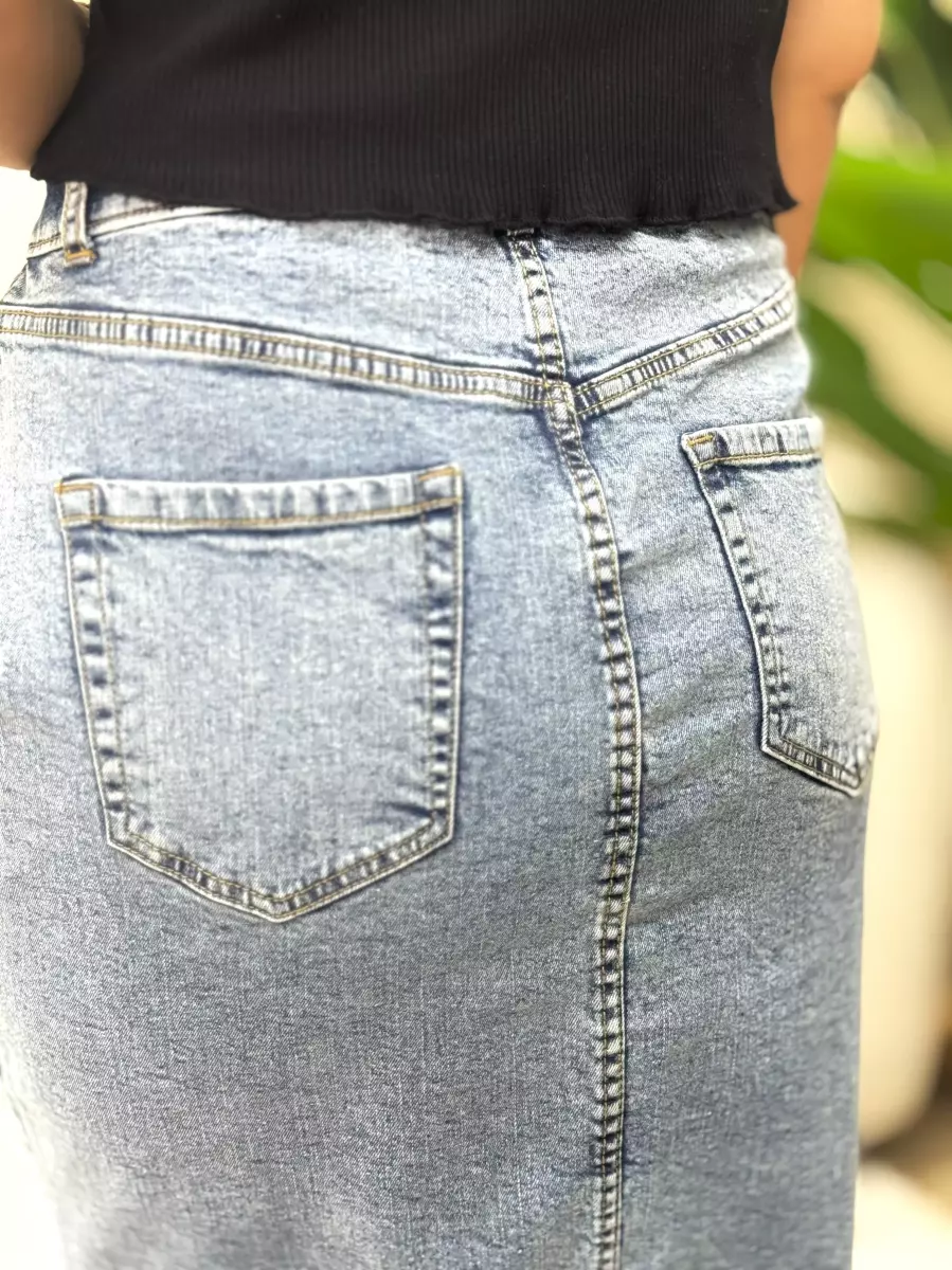 دامن جین چاکدار