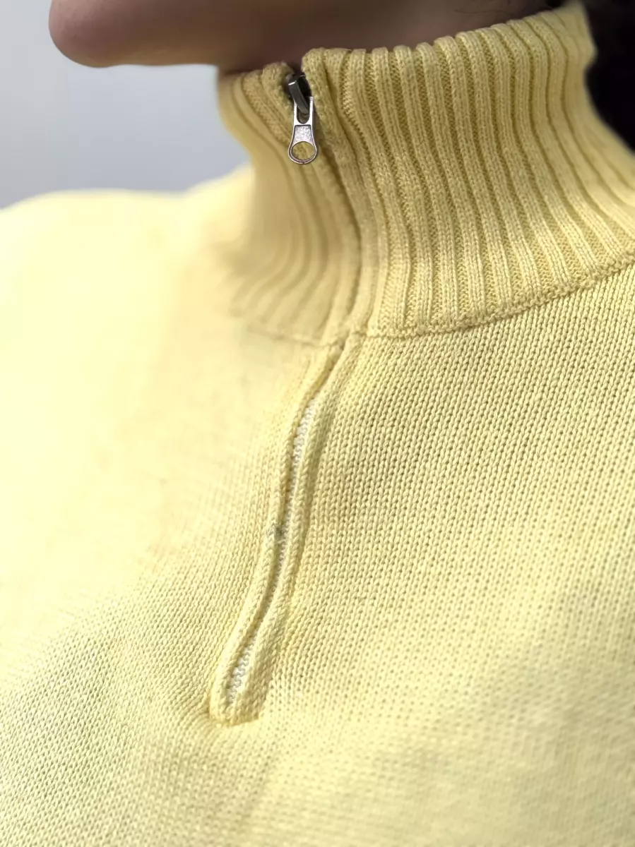 بافت نیم زیپ لیمویی