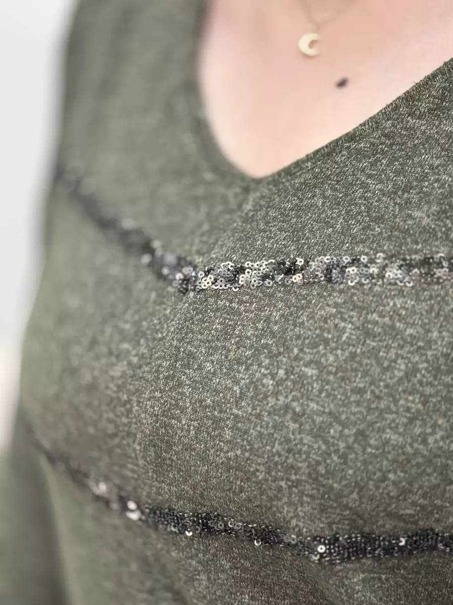 موهر پولک دوزی(کرم/سبز)