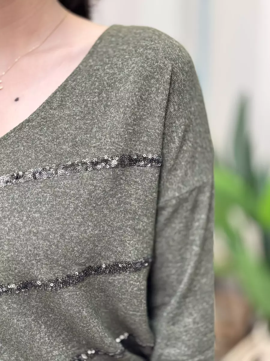 موهر پولک دوزی(کرم/سبز)