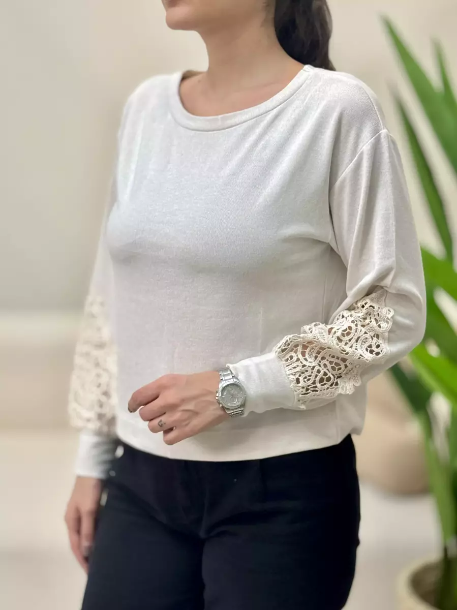 بلوز موهر آستین گیپور