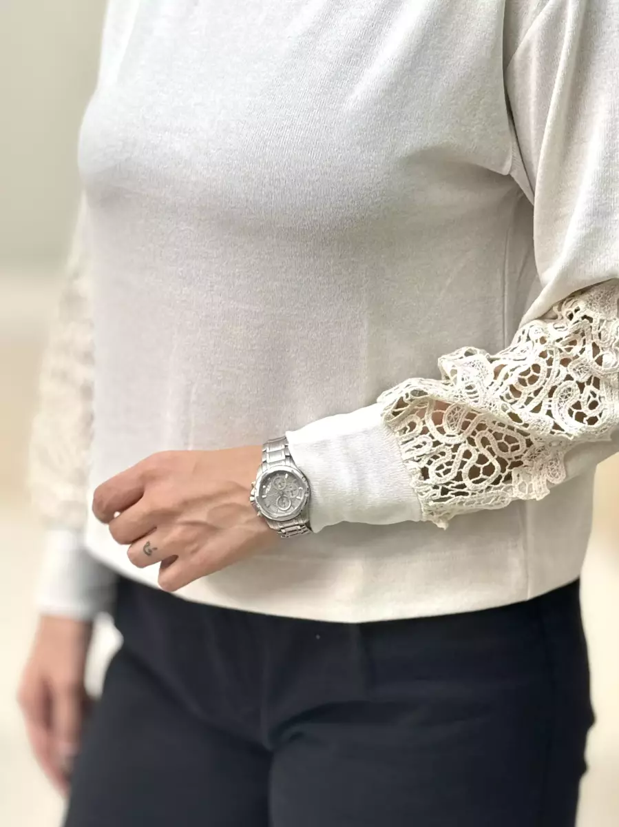 بلوز موهر آستین گیپور