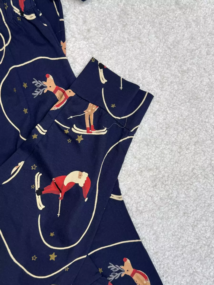 ست تیشرت شلوار طرح دار سرمه ای