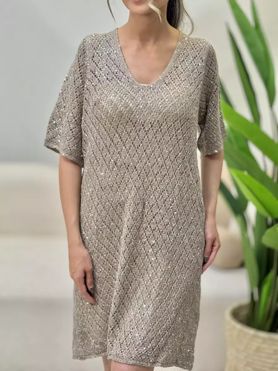 پیراهن قلاب بافی پولکی