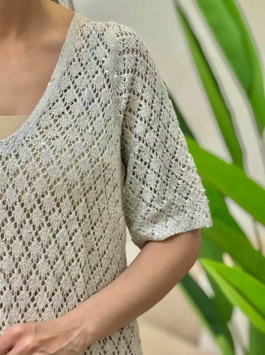 پیراهن قلاب بافی پولکی