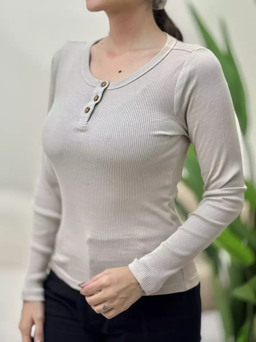 بلوز کبریتی جلودکمه (کرم_مشکی)