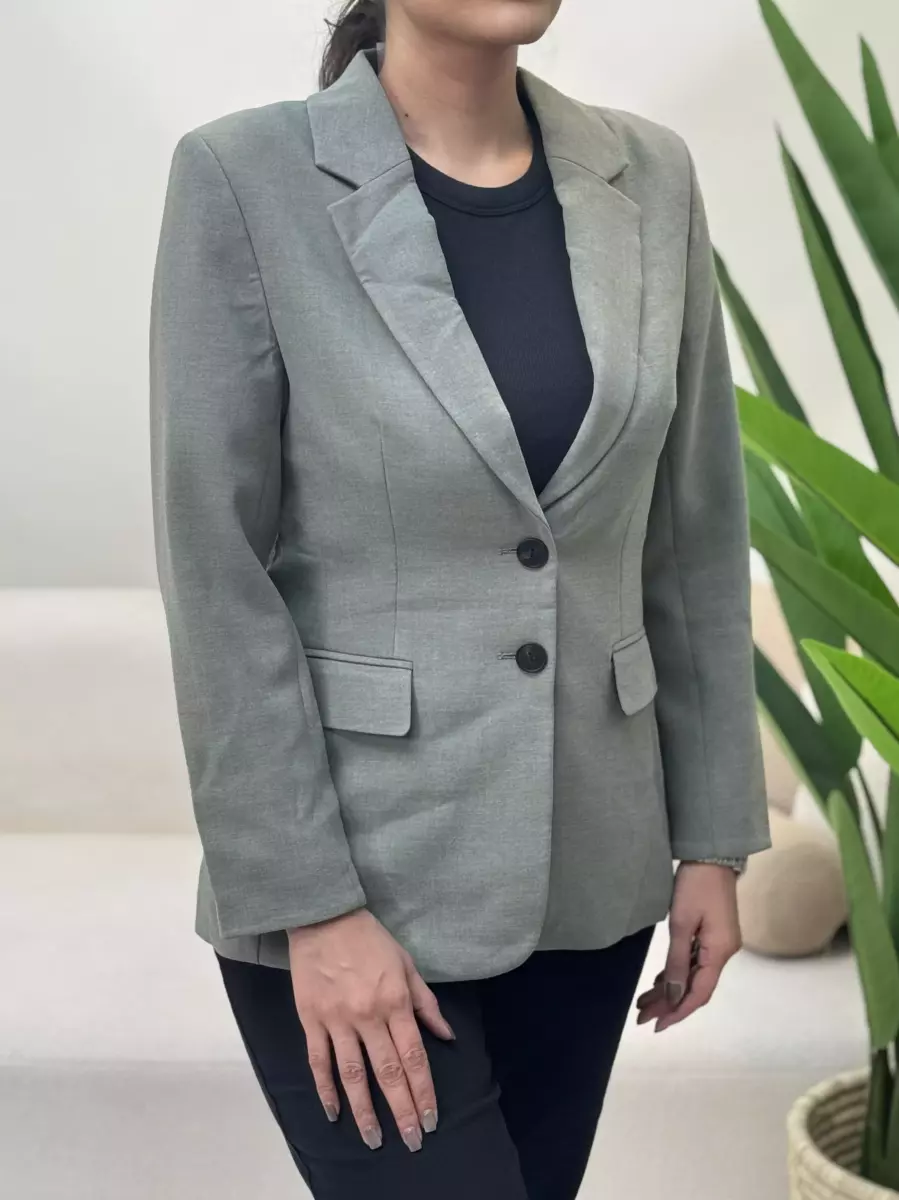 کت لینن سبز زیتونی