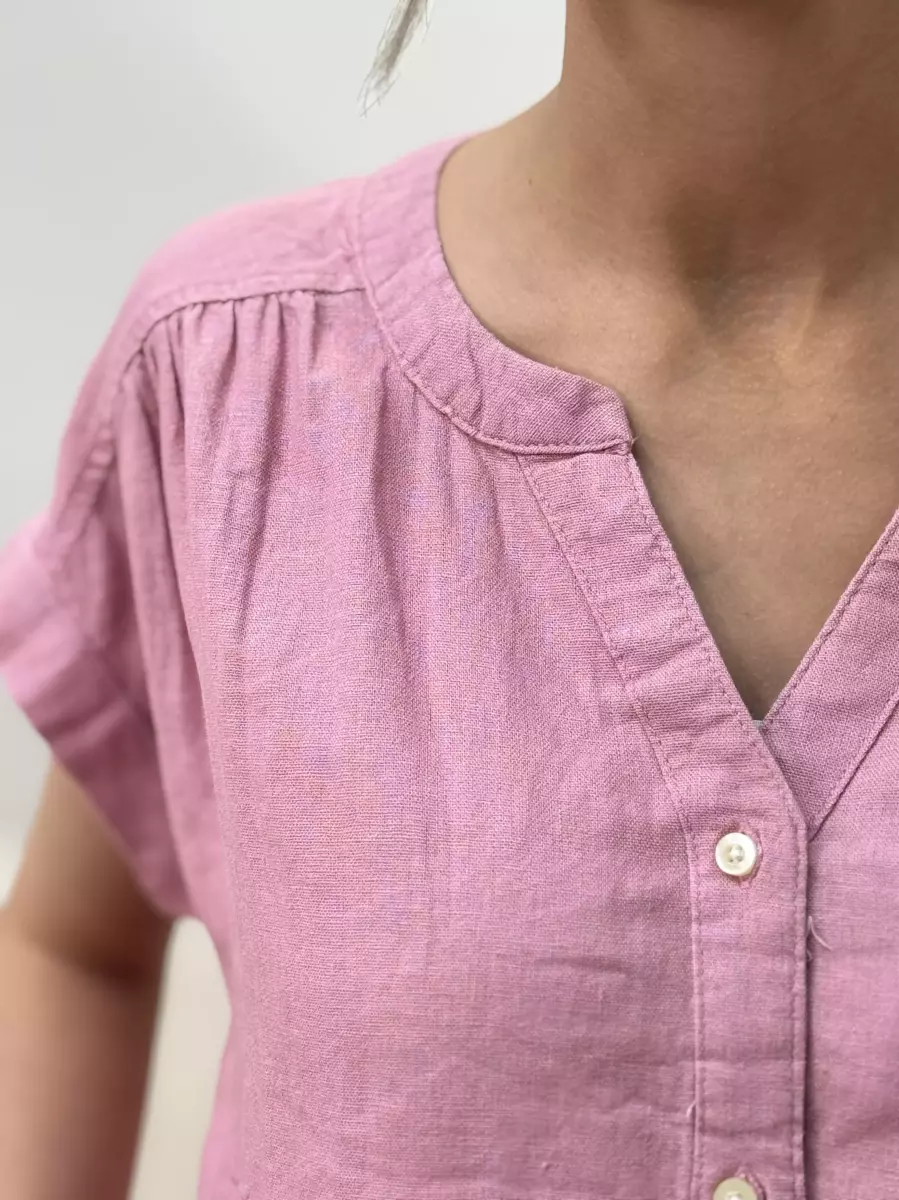 شومیز لینن صورتی