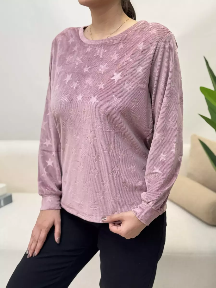 بلوز مخمل طرح ستاره