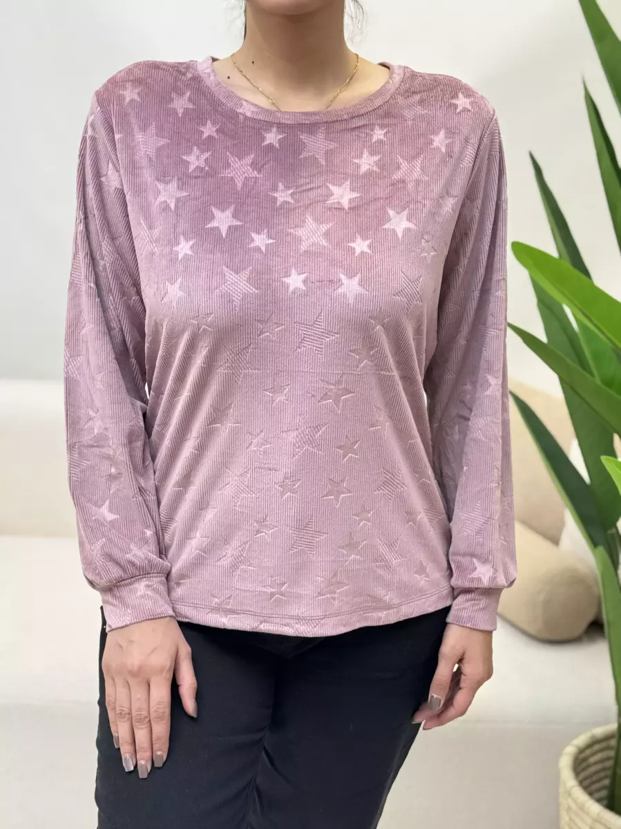 بلوز مخمل طرح ستاره