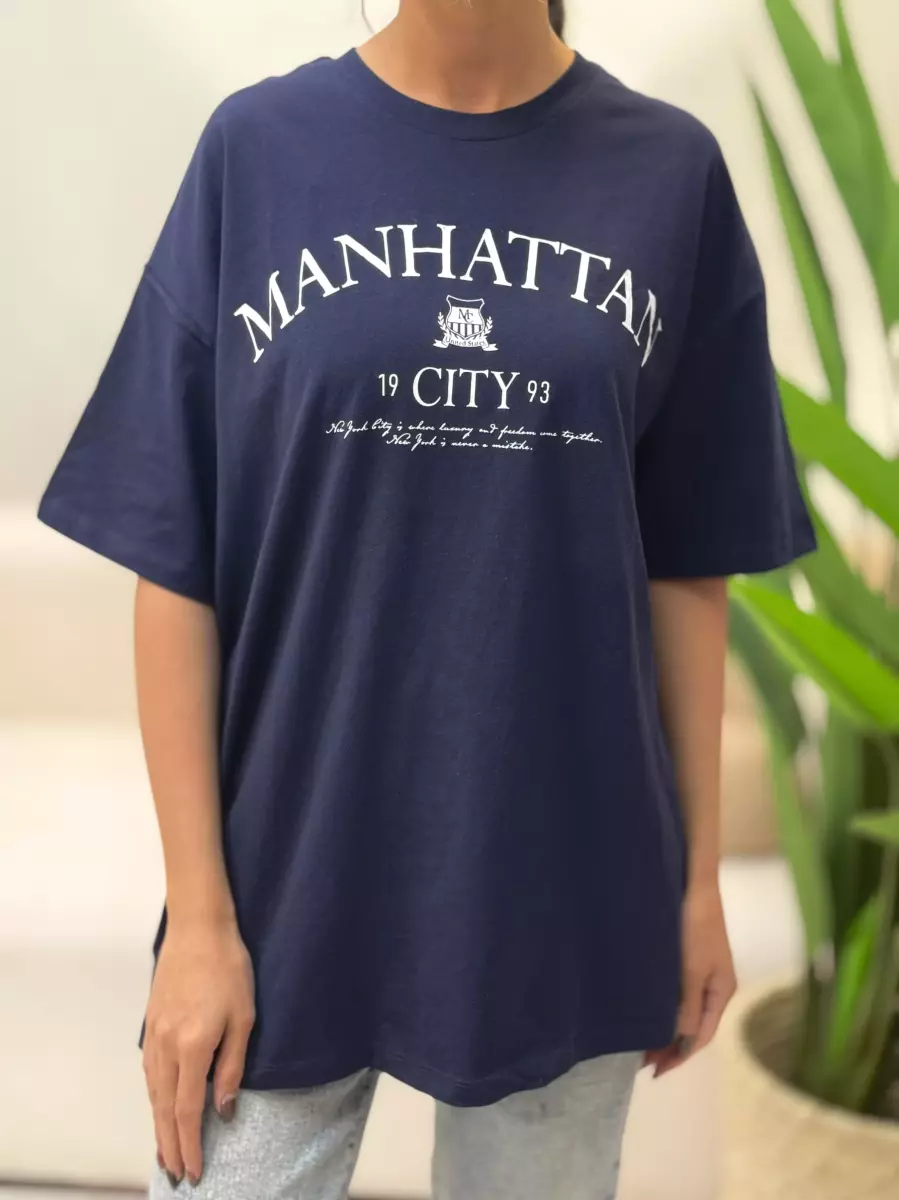 تیشرت سرمه ای manhattan