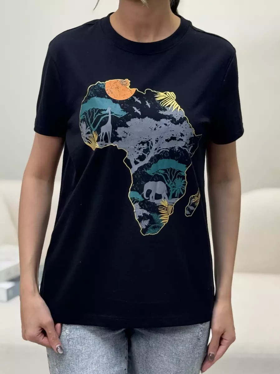 تیشرت مشکی چاپ دار (s.p)