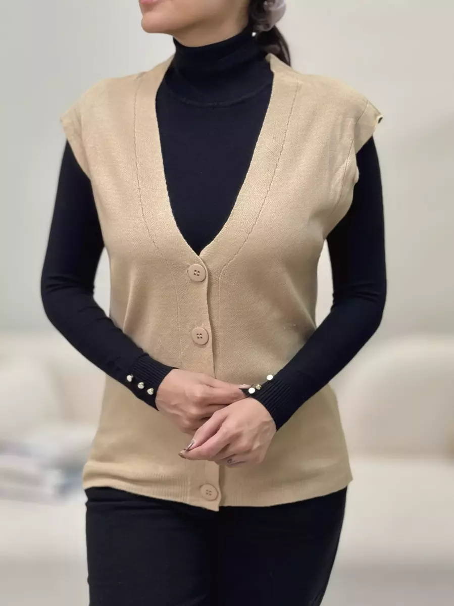 وست بافت جلو دکمه lc