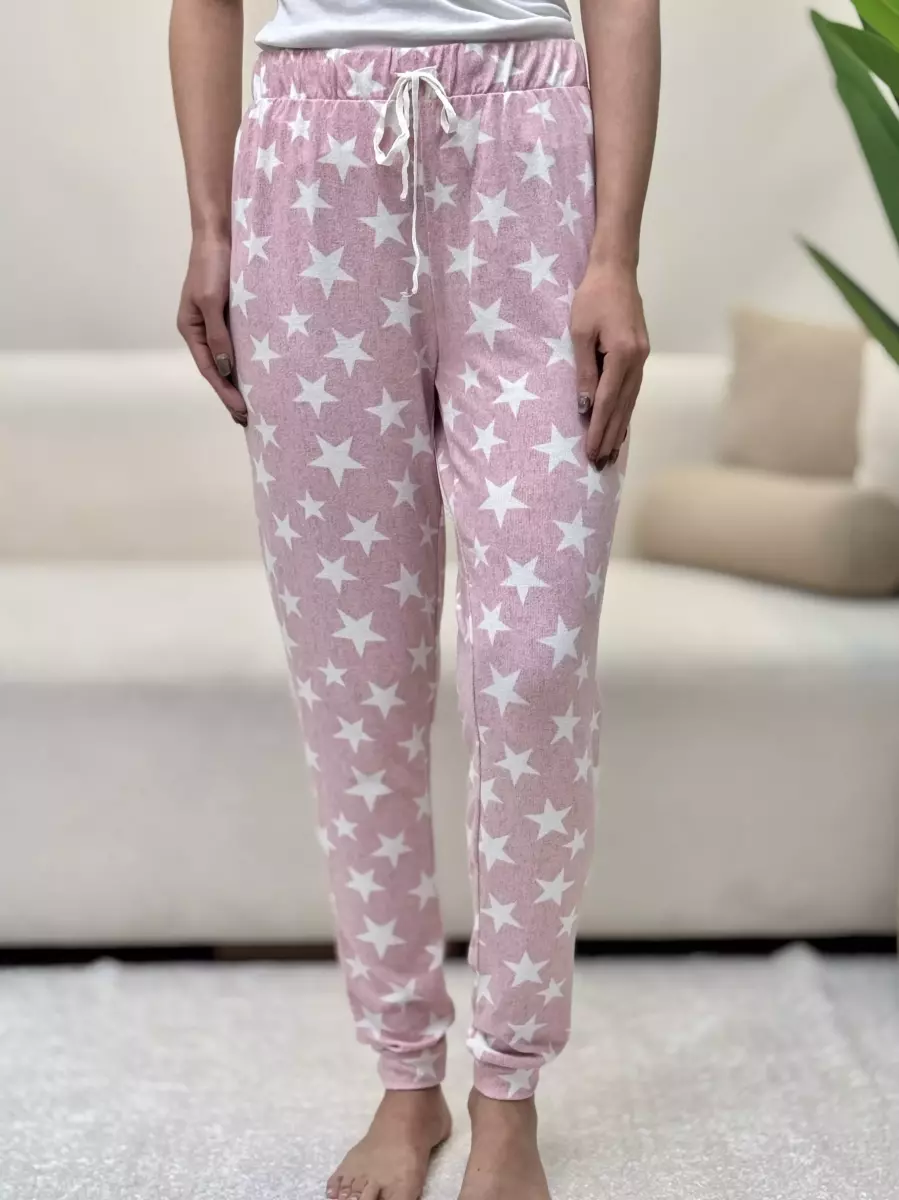 شلوار راحتی موهر طرح ستاره