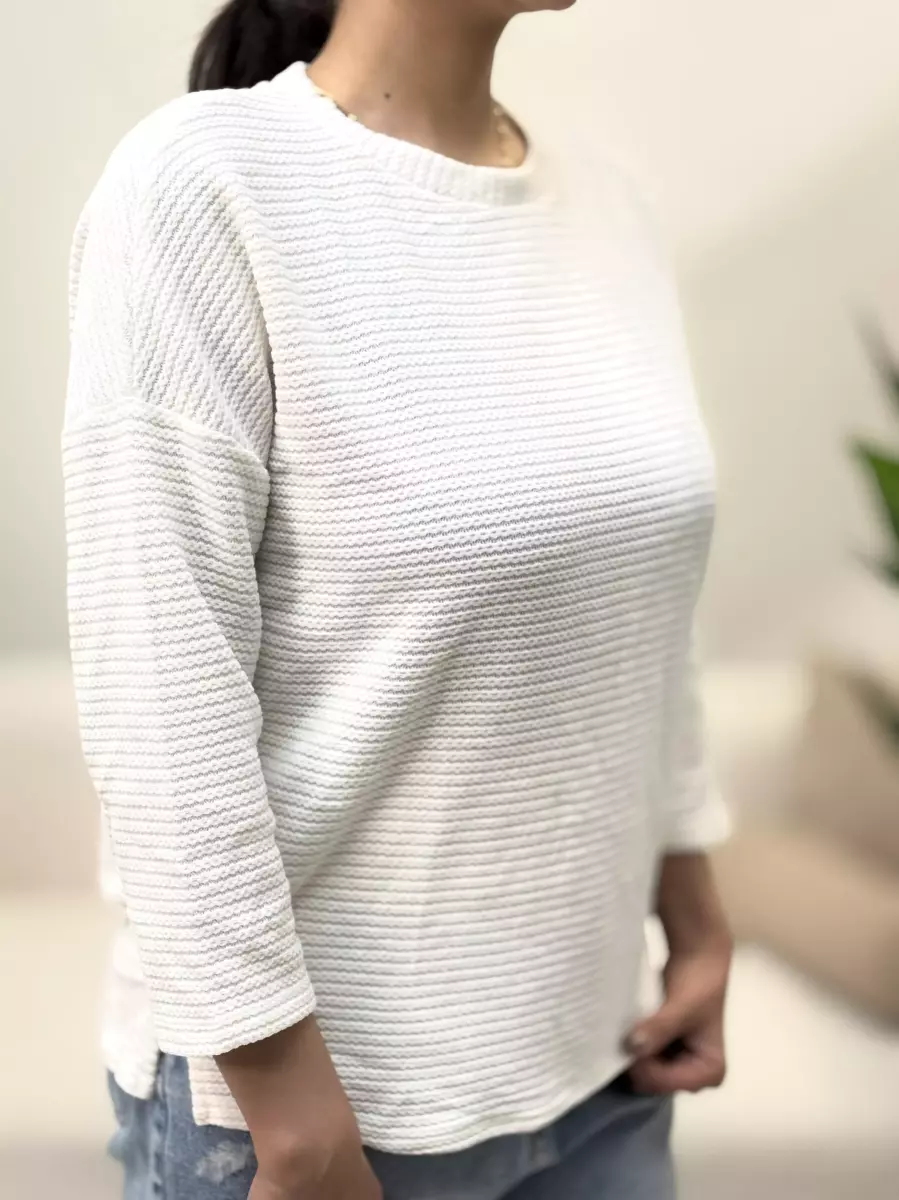 بلوزمخمل شیری و سبز