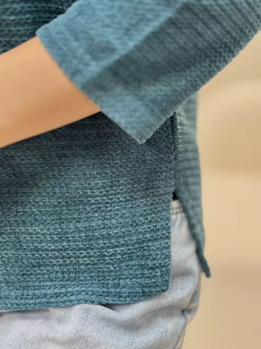 بلوزمخمل شیری و سبز