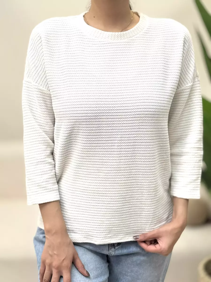 بلوزمخمل شیری و سبز