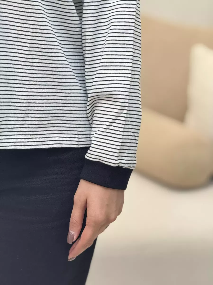 تیشرت آستین بلند راه راه پاییزه