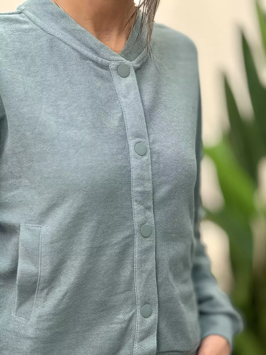 کت بافت جلو دکمه