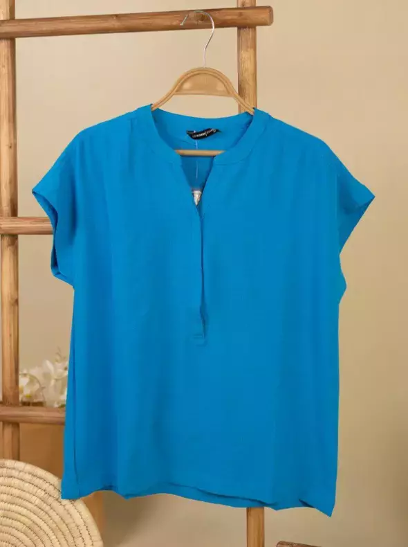 شومیزآبی یقه هفت