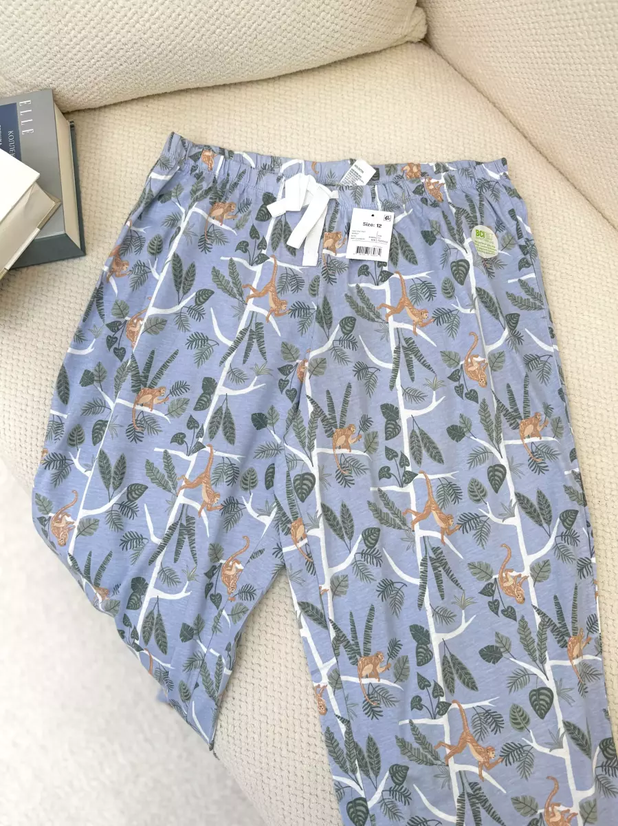 شلوار راحتی آنکو زمینه آبی