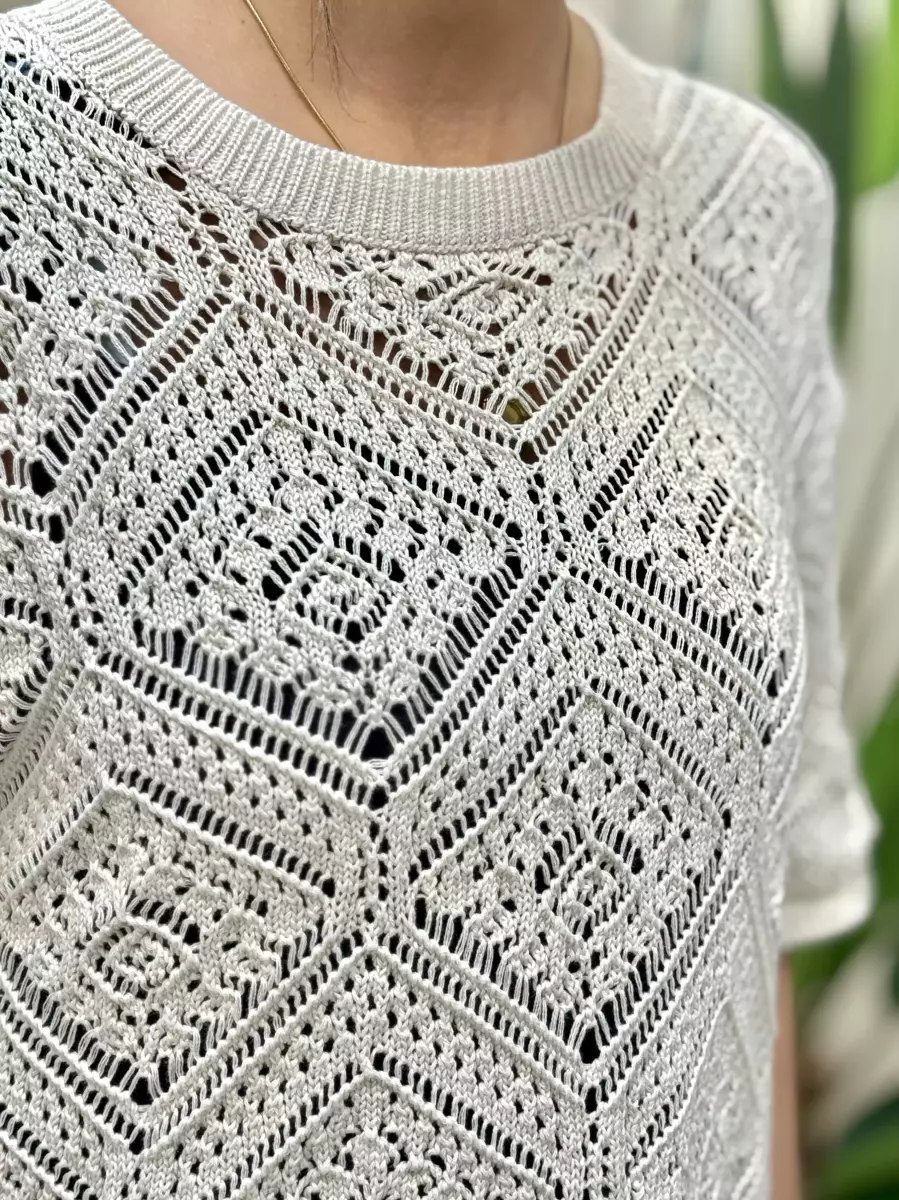 بافت قلاب بافی آستین کوتاه